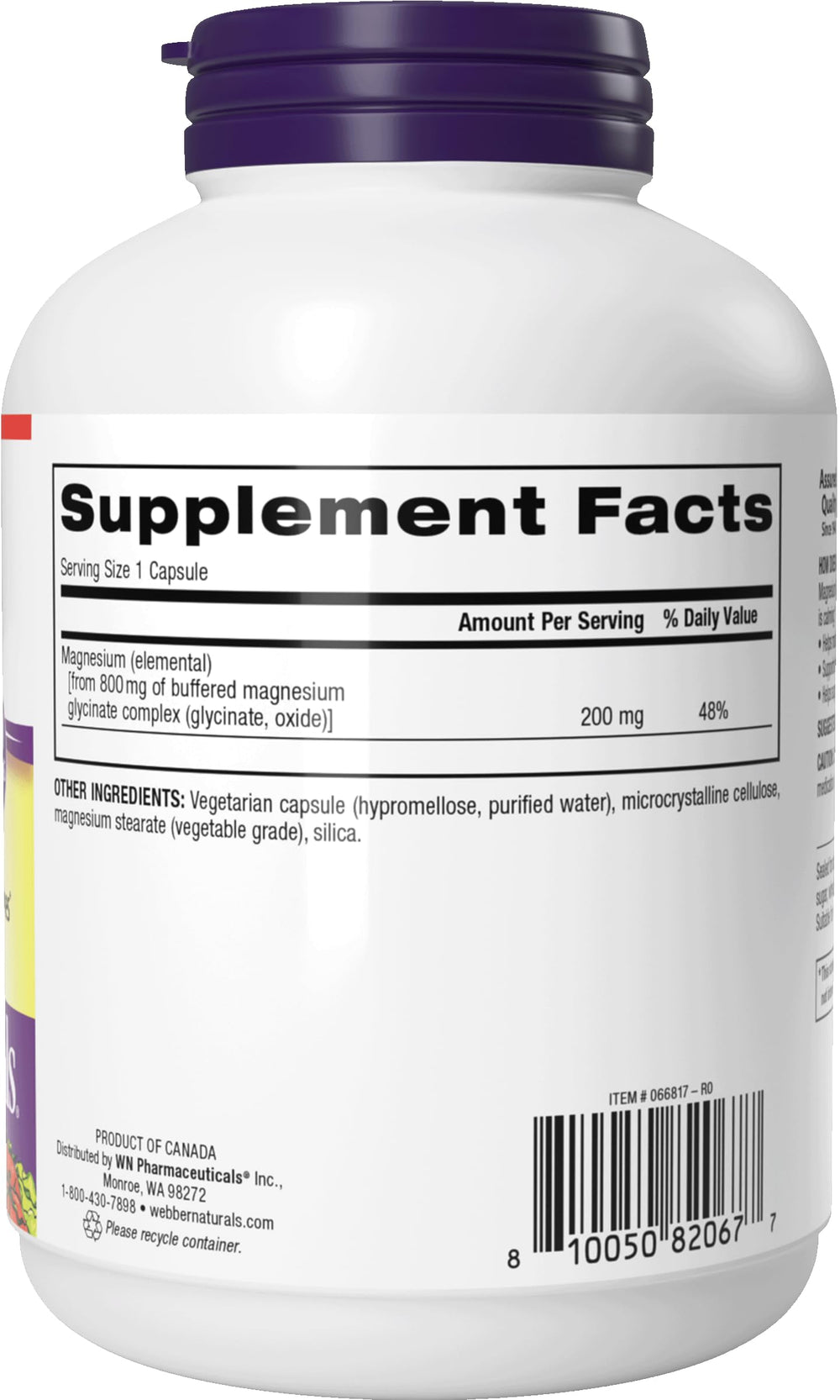 Webber Naturals envase abierto con cápsulas lista para consumo diario