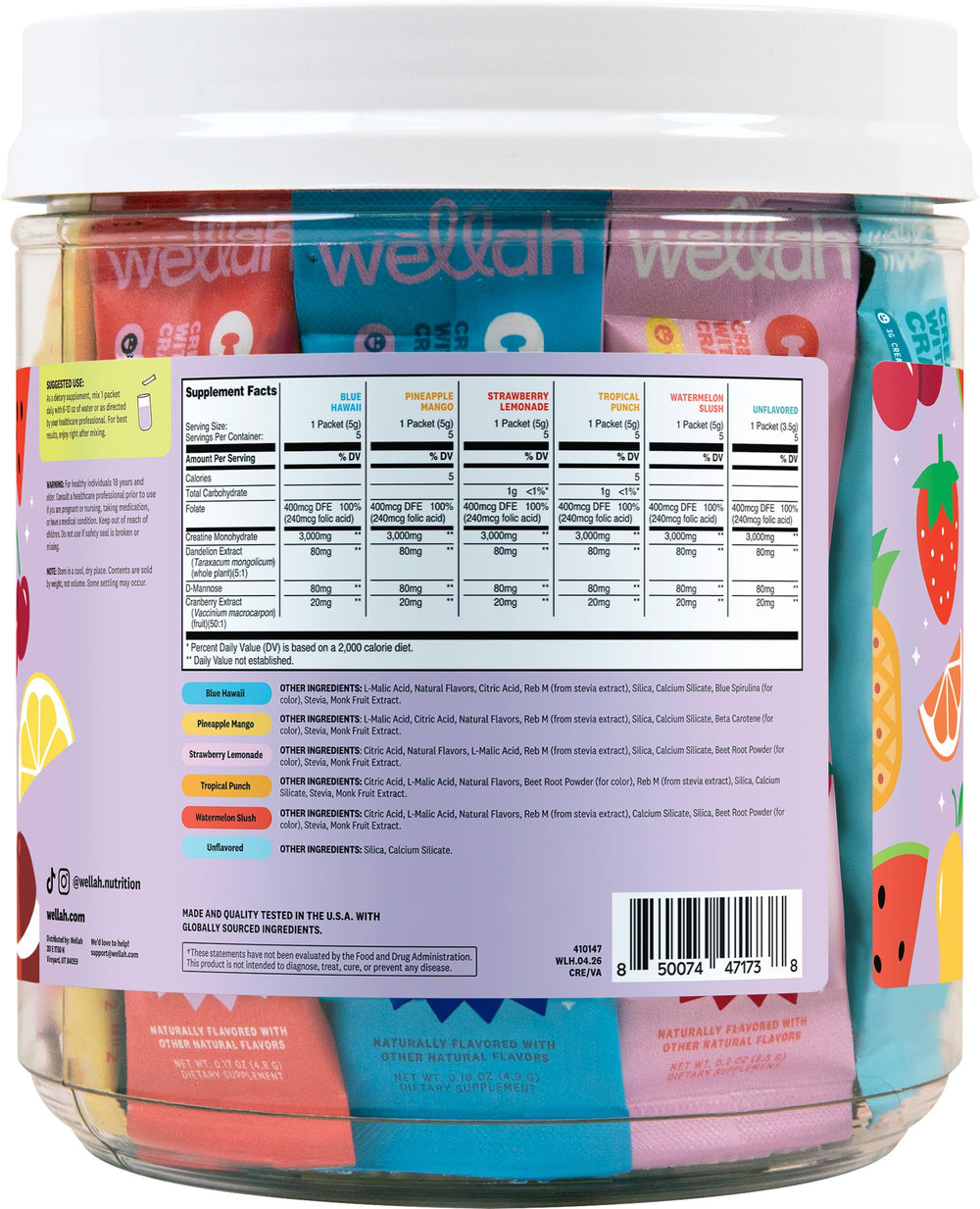 Comparación de tamaño de un stick Wellah junto a una botella para referencia