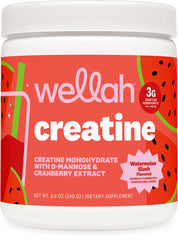 Wellah envase frontal mostrando 50 servicios y sabor Watermelon Slush para conveniencia