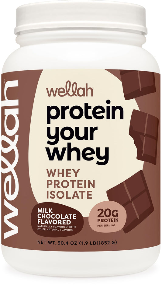 Wellah Protein Your Whey envase de 30 porciones para entrenamiento diario