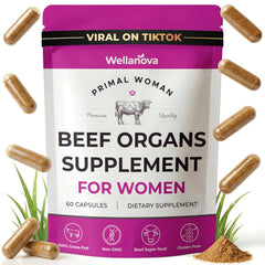Wellanova paquete frontal mostrando cápsulas y branding, confianza en origen