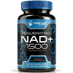 Wellness LABSRX frasco frontal mostrando la marca y beneficio energético