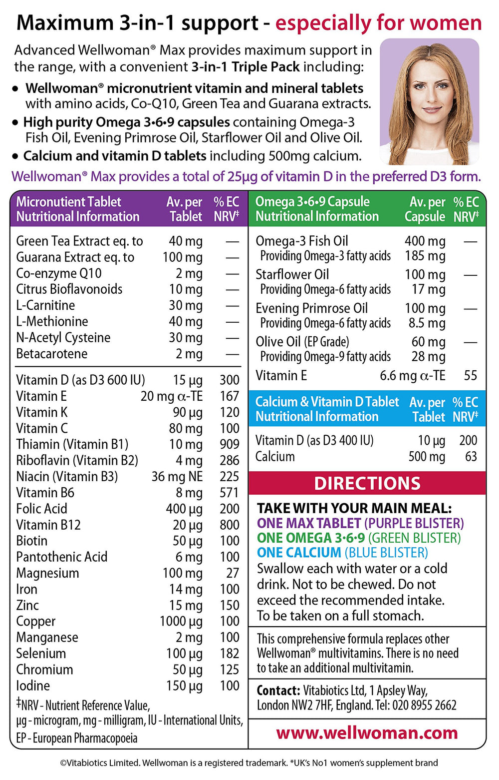 Pack de Wellwoman Max en mano para comparar tamaño y conveniencia diaria