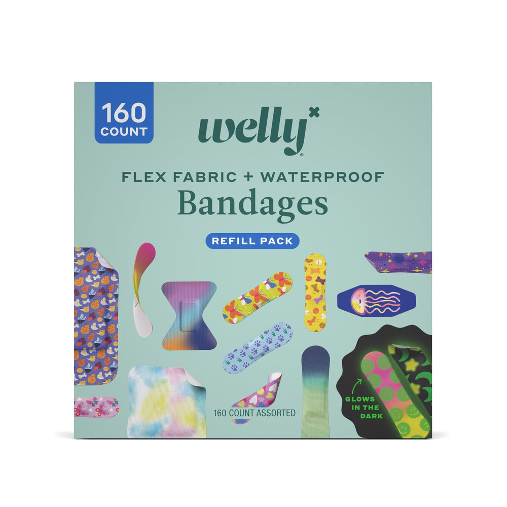 Welly envase frontal mostrando variedad y recarga útil