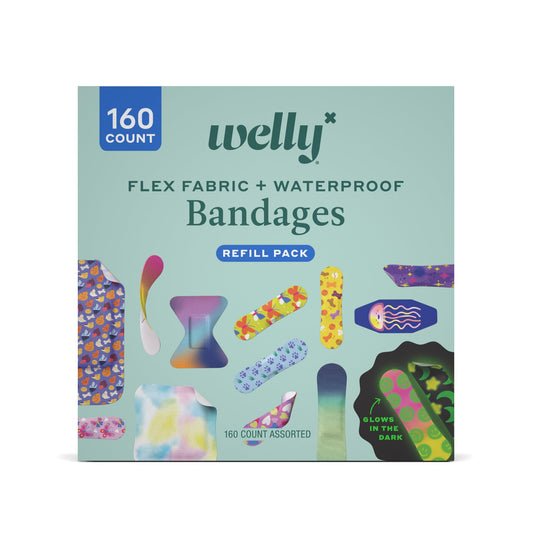 Welly envase frontal mostrando variedad y recarga útil