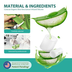 Welnove detalle de textura de gel suave que absorbe presión