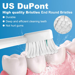 Cabezal Wevihroke montado en cepillo WaterPik Sonic-Fusion en uso