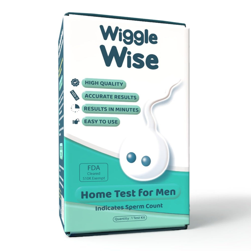 Wiggle Wise embalaje frontal mostrando caja discreta y beneficios rápidos