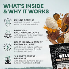 Wild Foods polvo Cocotropic textura fina que facilita mezcla cremosa