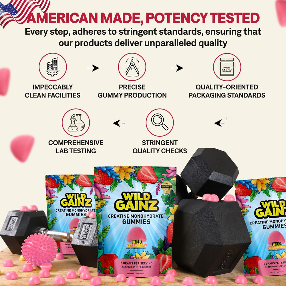 WILD GAINZ sello vegano y sin GMO destacando compatibilidad dietética
