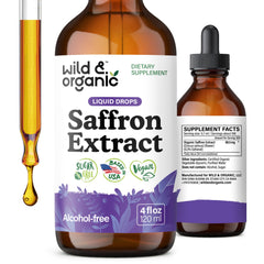 Wild & Organic frasco frontal mostrando la etiqueta clara y beneficios