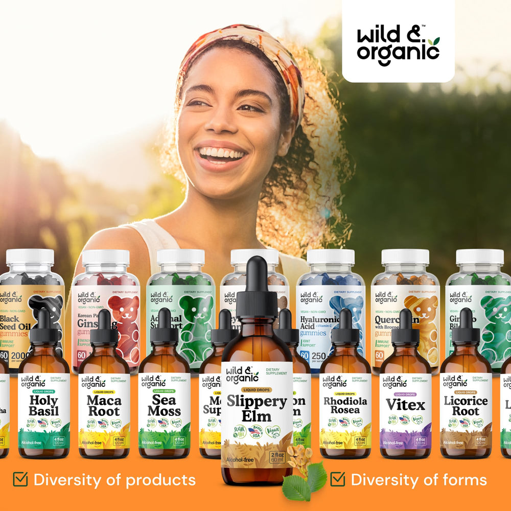 Presentación de Wild & Organic para bienestar general y rutina diaria.