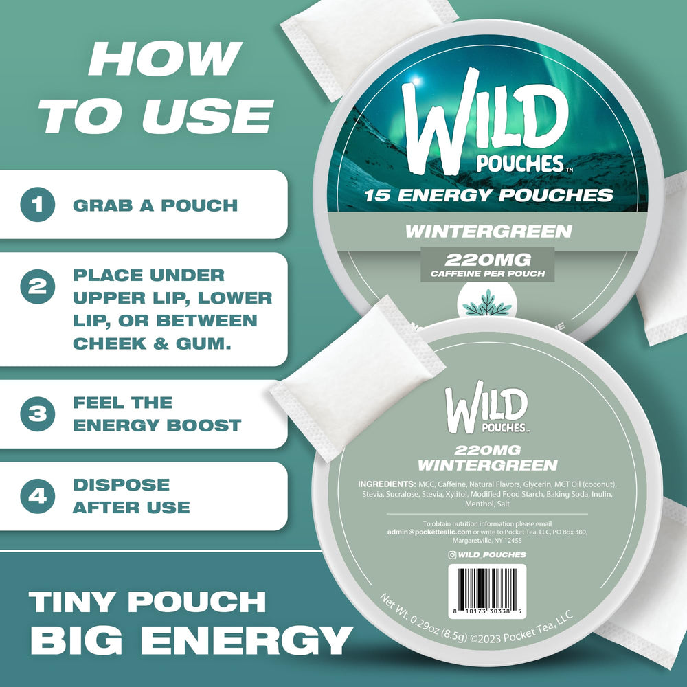 Wild Pouches etiqueta con información nutricional y claridad de ingredientes