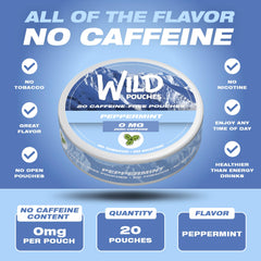 Wild Pouches primer plano textura del relleno, sensación cómoda en boca