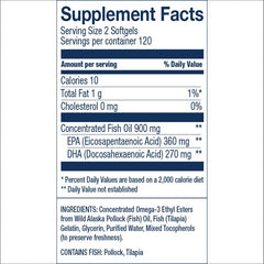 Wiley's Finest detalle de textura de mini softgels para fácil deglución