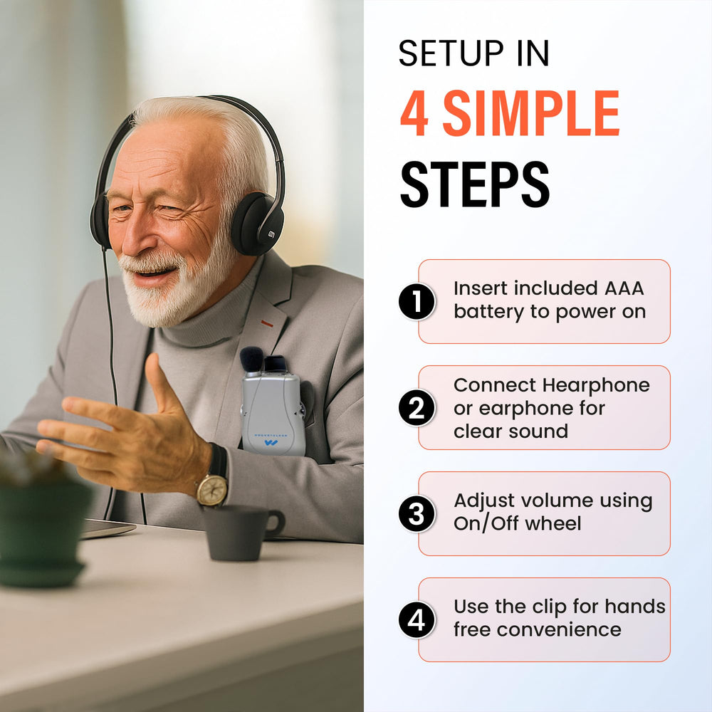 Williams Sound Pocketalker con auricular EAR013 mono para atención un oído