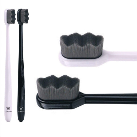 Wimolek pack de dos cepillos frontales mostrando diseño y ventaja de protección