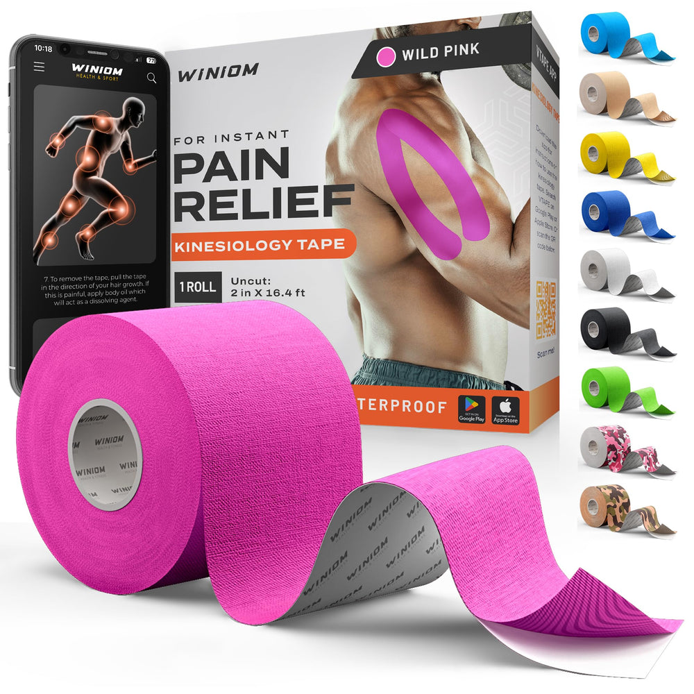 WINIOM frontal del empaque mostrando color wild pink y beneficios