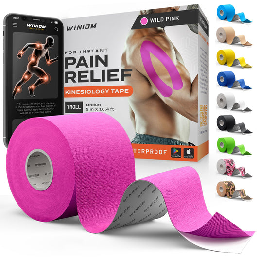 WINIOM frontal del empaque mostrando color wild pink y beneficios