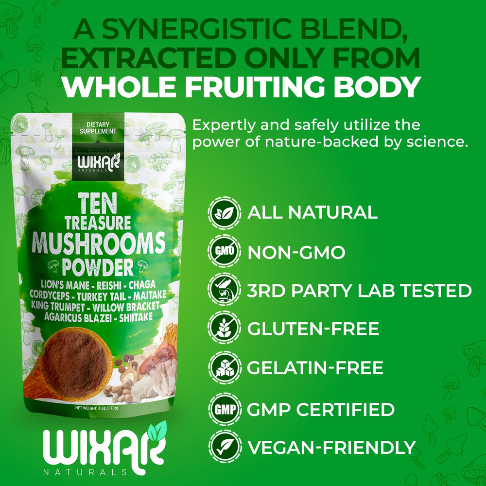 WIXAR NATURALS cucharada de polvo añadida a café para bebida funcional