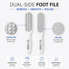WONDER PEDI etiquetas con ingredientes como glicólico y eucalipto