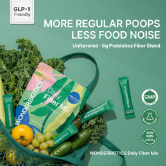 WonderBiotics sobre abierto con polvo para mezcla rápida y control de porciones