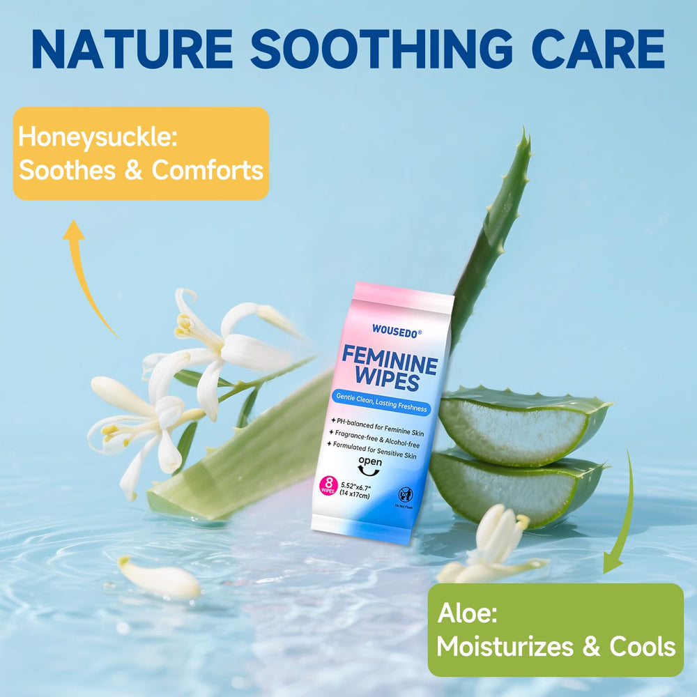 WOUSEDO: extracto de madreselva y Aloe Vera para suavidad.