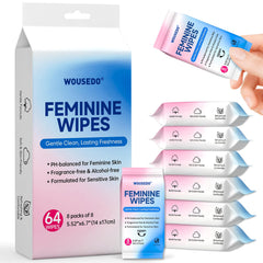 WOUSEDO: toallitas íntimas en estuche compacto para uso diario y discreto.