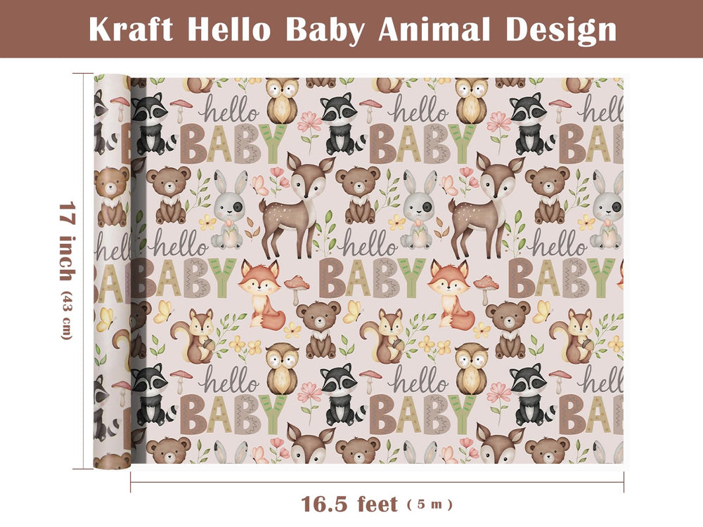 WRAPAHOLIC closeup de animales del bosque decorativos