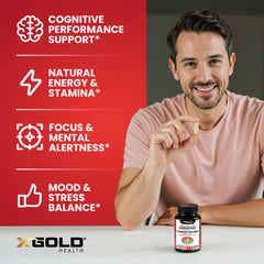 X Gold Health etiqueta legible con información de ingredientes y calidad