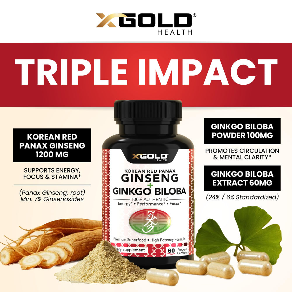 X Gold Health etiqueta con ingredientes estandarizados y calidad