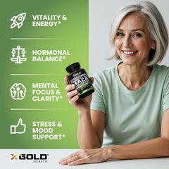 X Gold Health etiqueta con lista de ingredientes concentrados visible