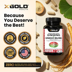 X Gold Health persona estudiando usando suplemento para concentración