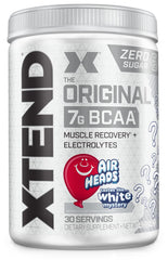 Xtend envase frontal Airheads Candy mostrando diseño y beneficios