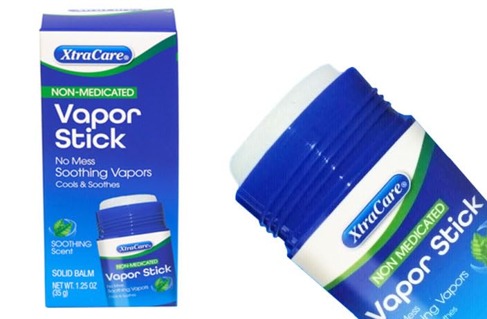Xtra Care en uso en pecho y cuello ofreciendo vapores calmantes y confort
