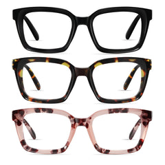 XVXV frontal del pack de tres gafas, combinación de colores y forma amplia
