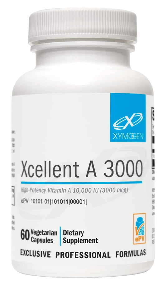XYMOGEN Xcellent A 3000: cápsulas en botella para apoyar piel y membranas mucosas