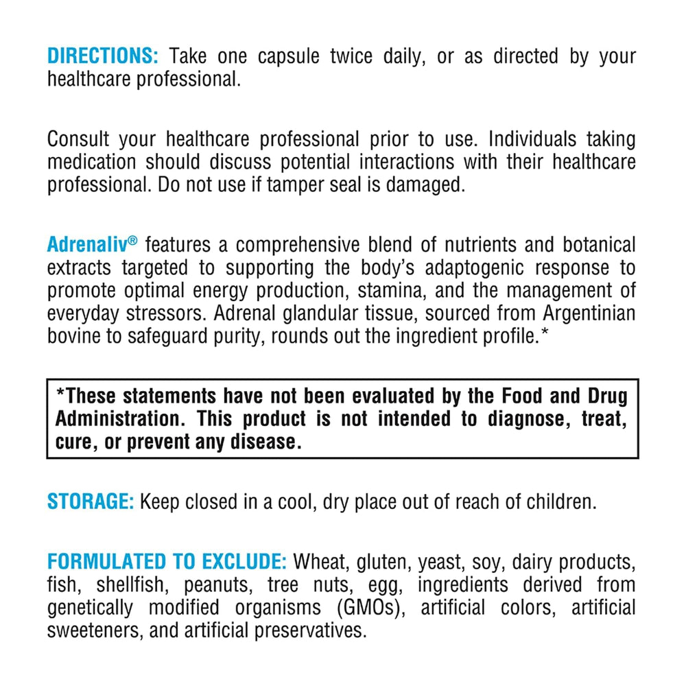 XYMOGEN Adrenaliv: empaque exterior suave y de calidad.