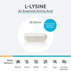 Cápsula de lisina XYMOGEN 500 mg para una dosis conveniente.