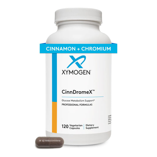 XYMOGEN CinnDromeX: cápsulas empaquetadas, posible apoyo cotidiano al metabolismo.