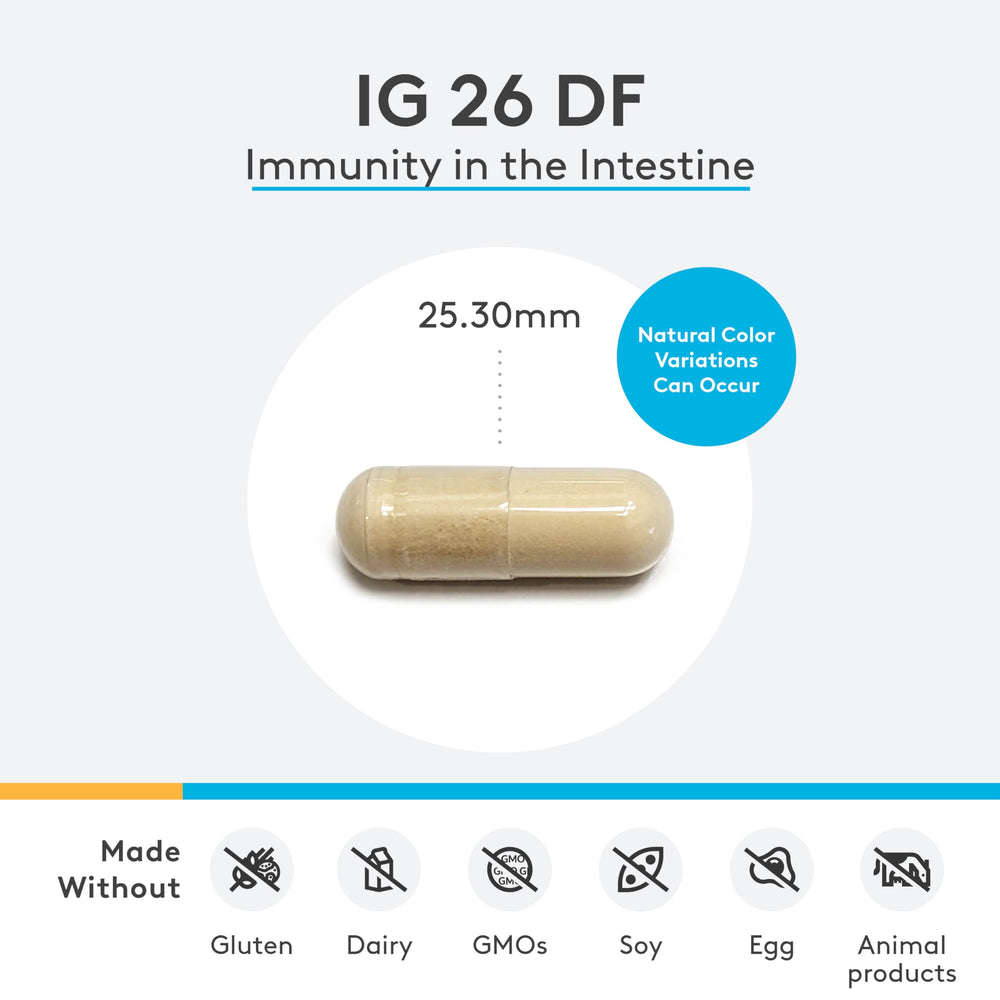 Xymogen IG26 bottle pour showcases easy daily administration.