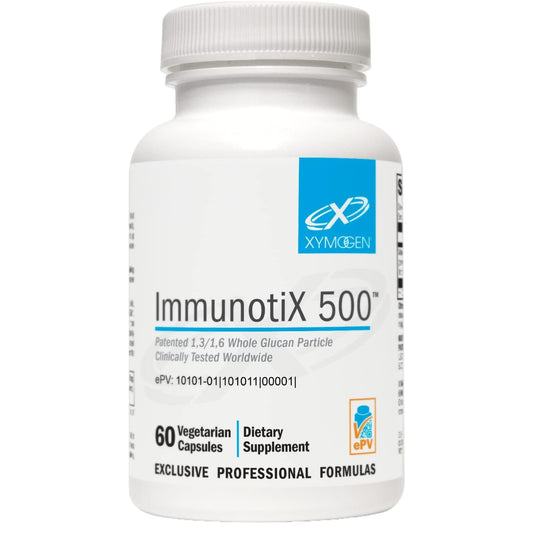 XYMOGEN ImmunotiX 500 cápsulas en botella, soporte diario para la función inmune