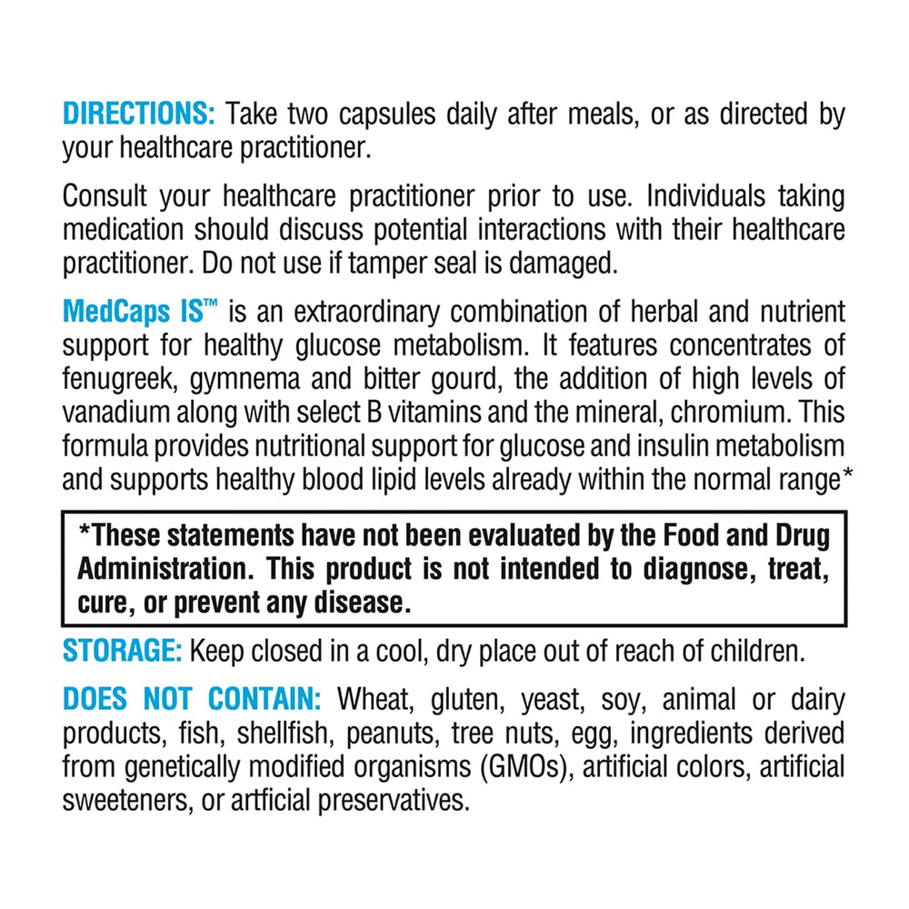 Xymogen MedCaps: fenogreco y melón amargo para apoyo metabólico.