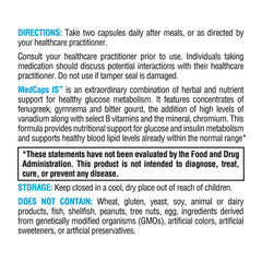 Xymogen MedCaps: fenogreco y melón amargo para apoyo metabólico.