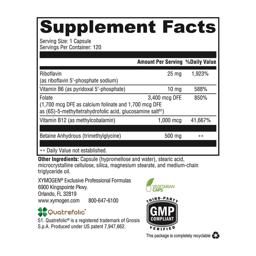 XYMOGEN Methyl Protect bottle with ingredients list close-up.