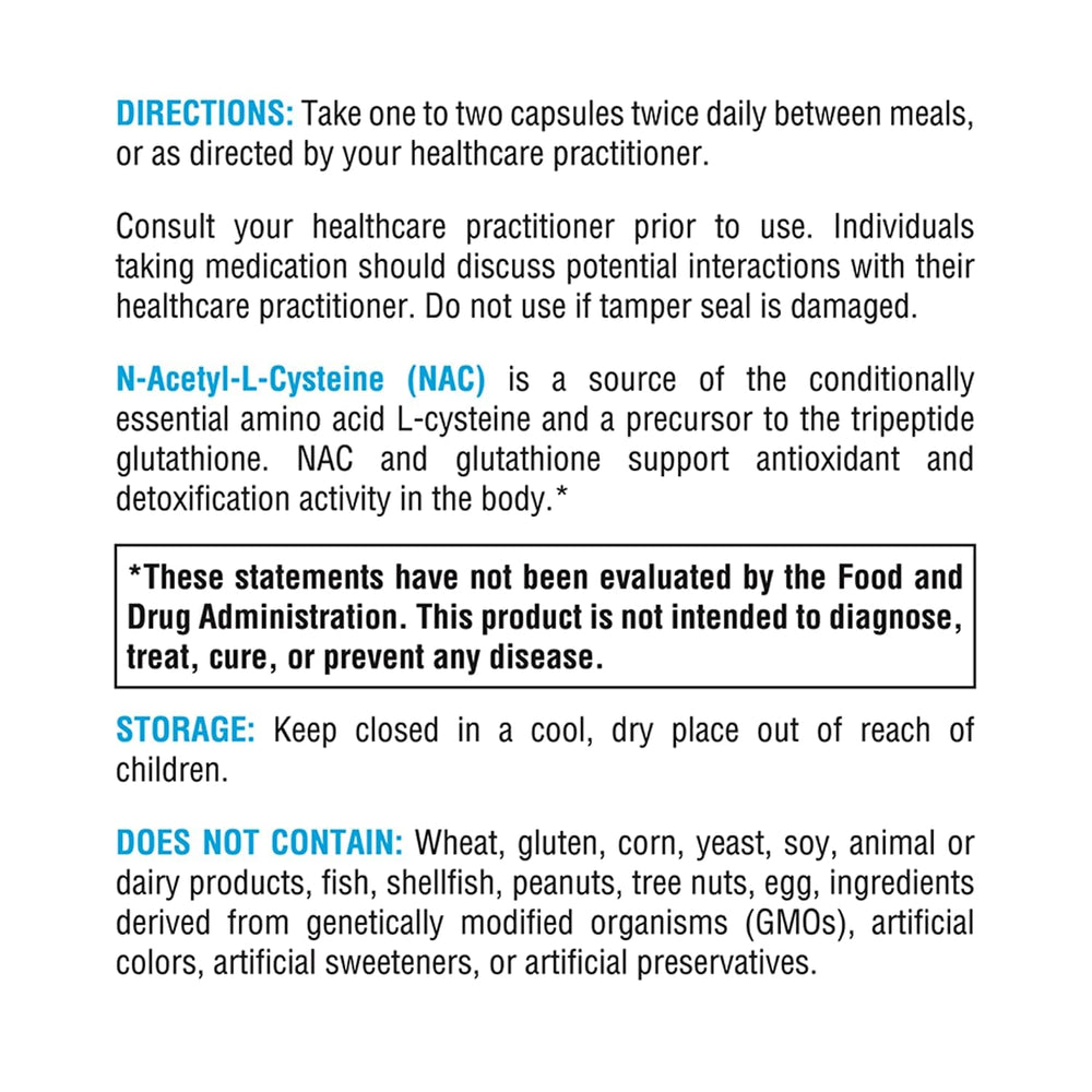 Xymogen N-acetilcisteína detalle de empaque interno para uso práctico diario.