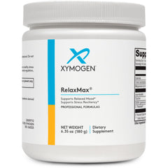 XYMOGEN RelaxMax envase de 6.35 oz, ideal para uso diario.