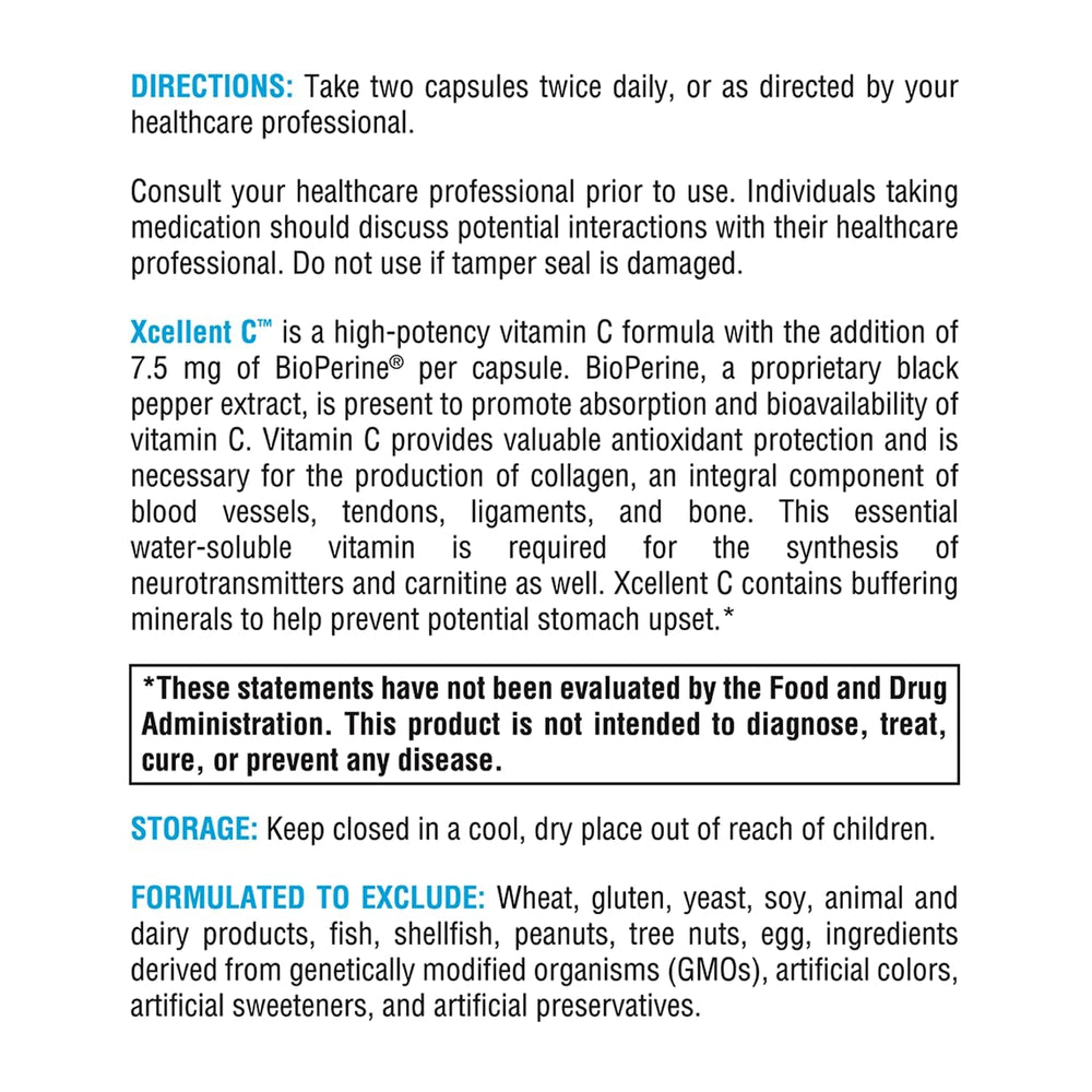 XYMOGEN Xcellent C antioxidante para soporte diario.