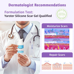 yarster uso en cicatriz facial mostrando mejora de textura