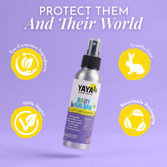 YAYA ORGANICS etiqueta con ingredientes naturales para elegir sin químicos agresivos